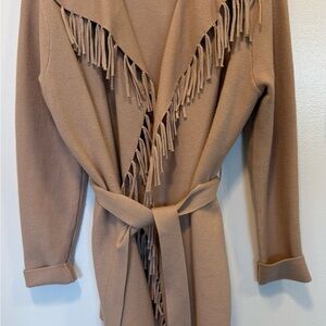 Nicole Miller Tan Sweater Jacket